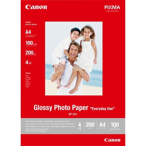 CANON Glossy Photo Paper GP-501 A4 100Folhas